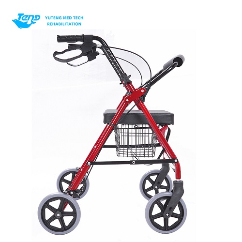 rollator walkers equipped with seats and baskets
